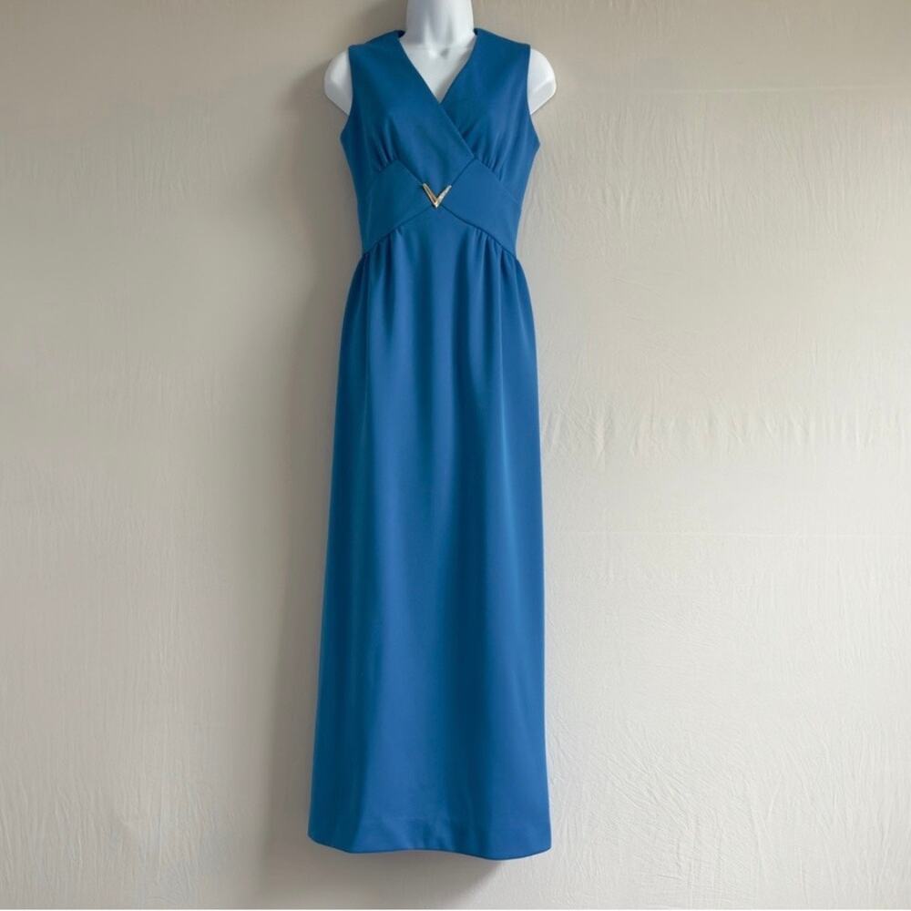 LESLIE FAY KNITS Royal Blue Tea Ankle Length Long Tank Dress
Size 6
